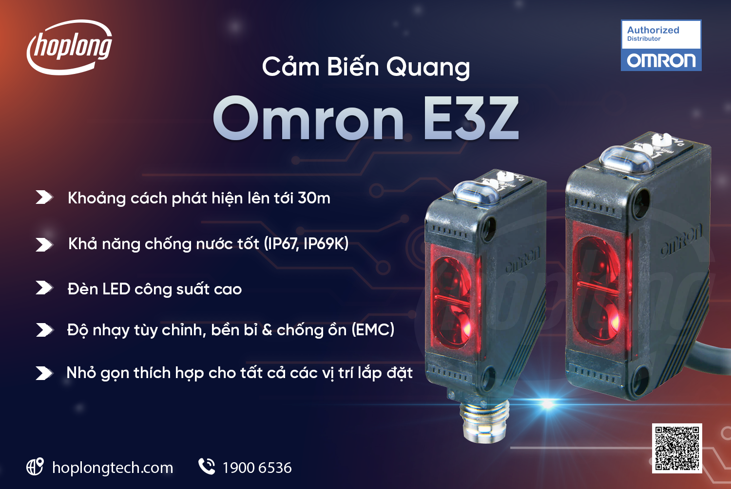 Đặc điểm cảm biến quang Omron E3Z